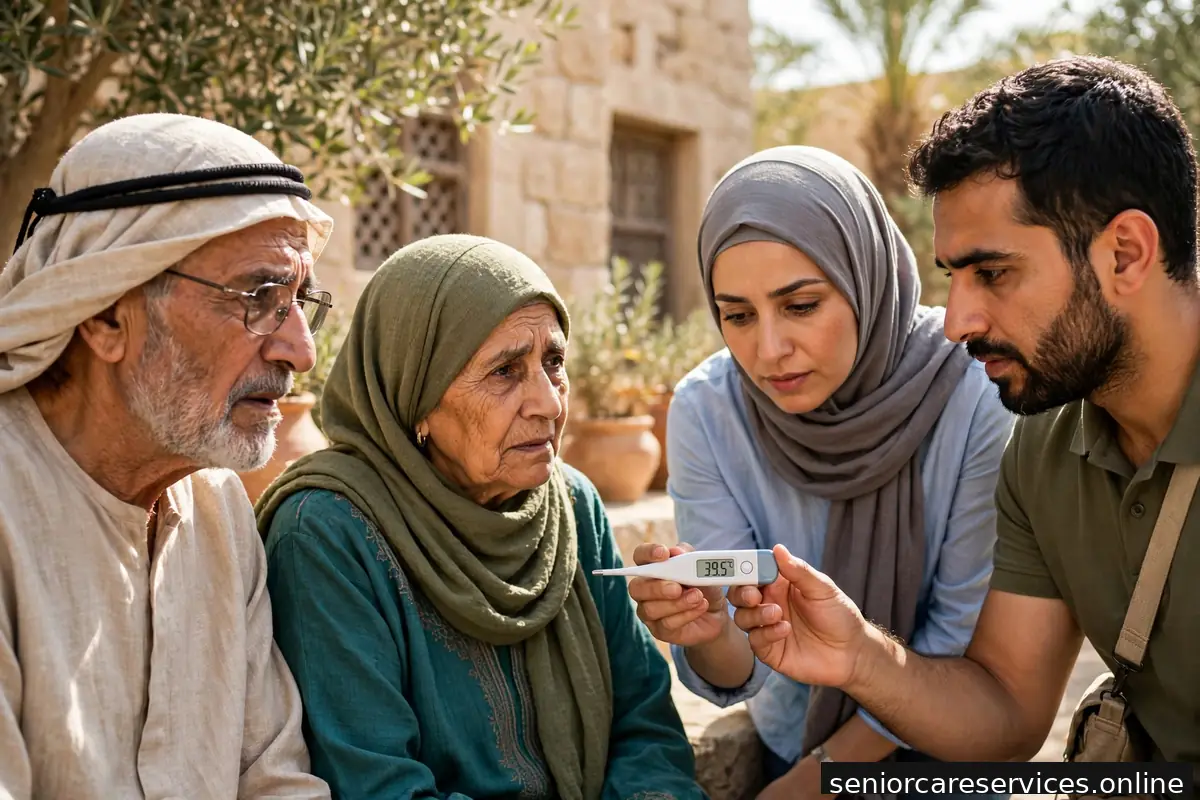 مقياس حرارة يظهر درجة مرتفعة تحت أشعة الشمس القوية.